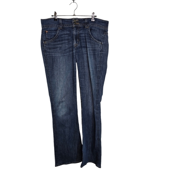 Vtg y2k Hudson signature midrise button flap pocket boot cut flare jeans READ - Picture 2 of 8